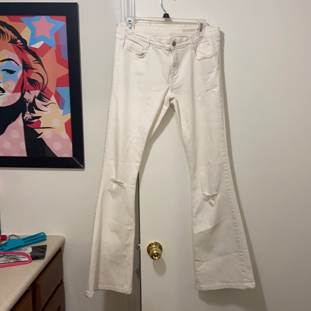 Zara flare destructed jeans